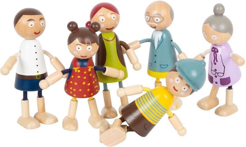 Small Foot - Houten Poppen voor Kinderen - Meerkleurig