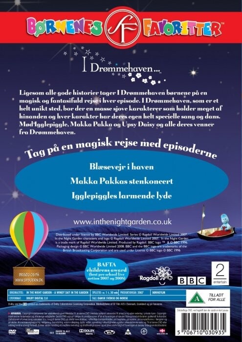 In The Night Garden / I Drømmehaven 13 - Blæsevejr I Haven - DVD