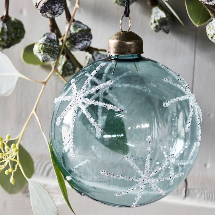 House Doctor - Glas Star Christbaumkugel, Ø 6 cm, grün