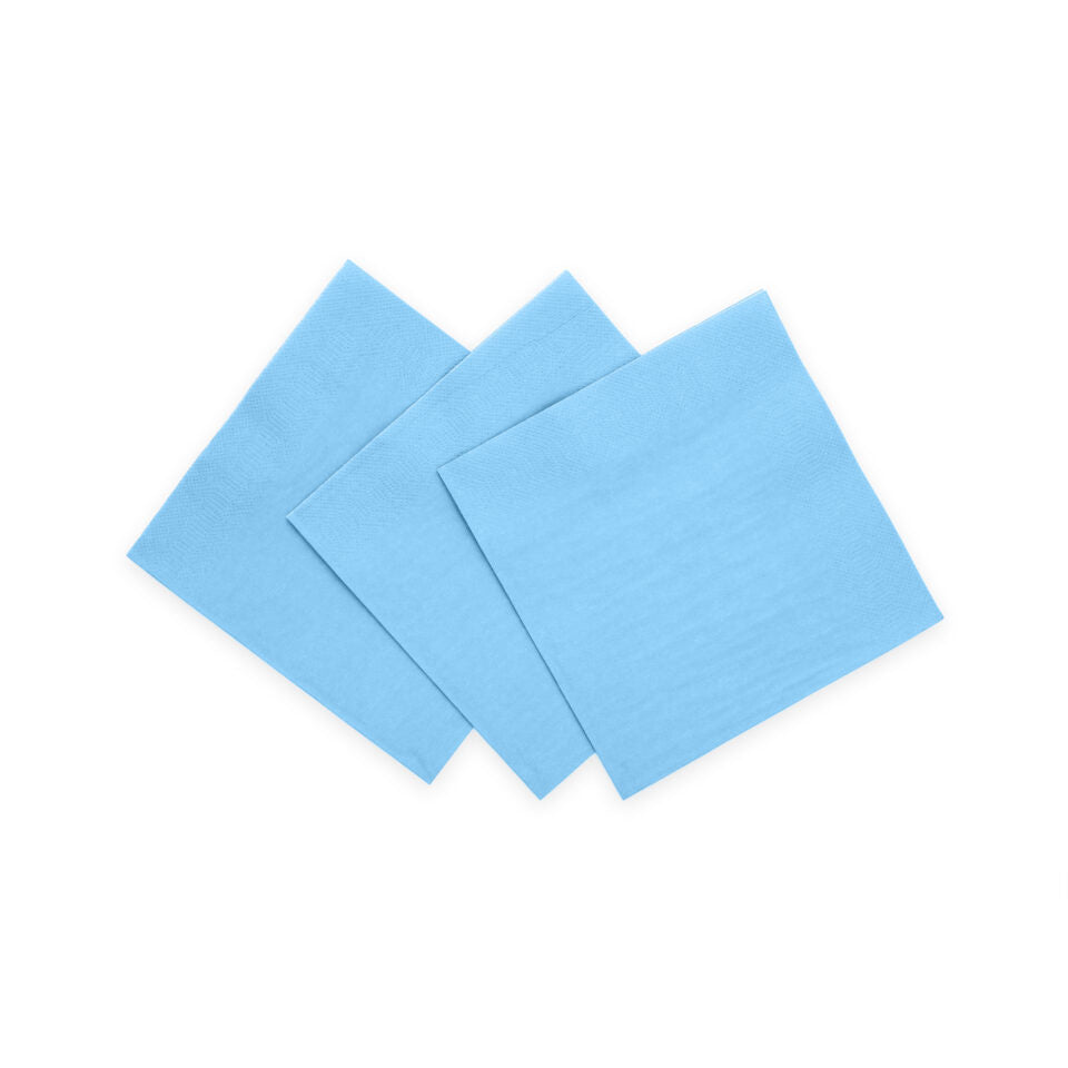 Lichtblauwe Servetten 3 Laags 24cm 20st