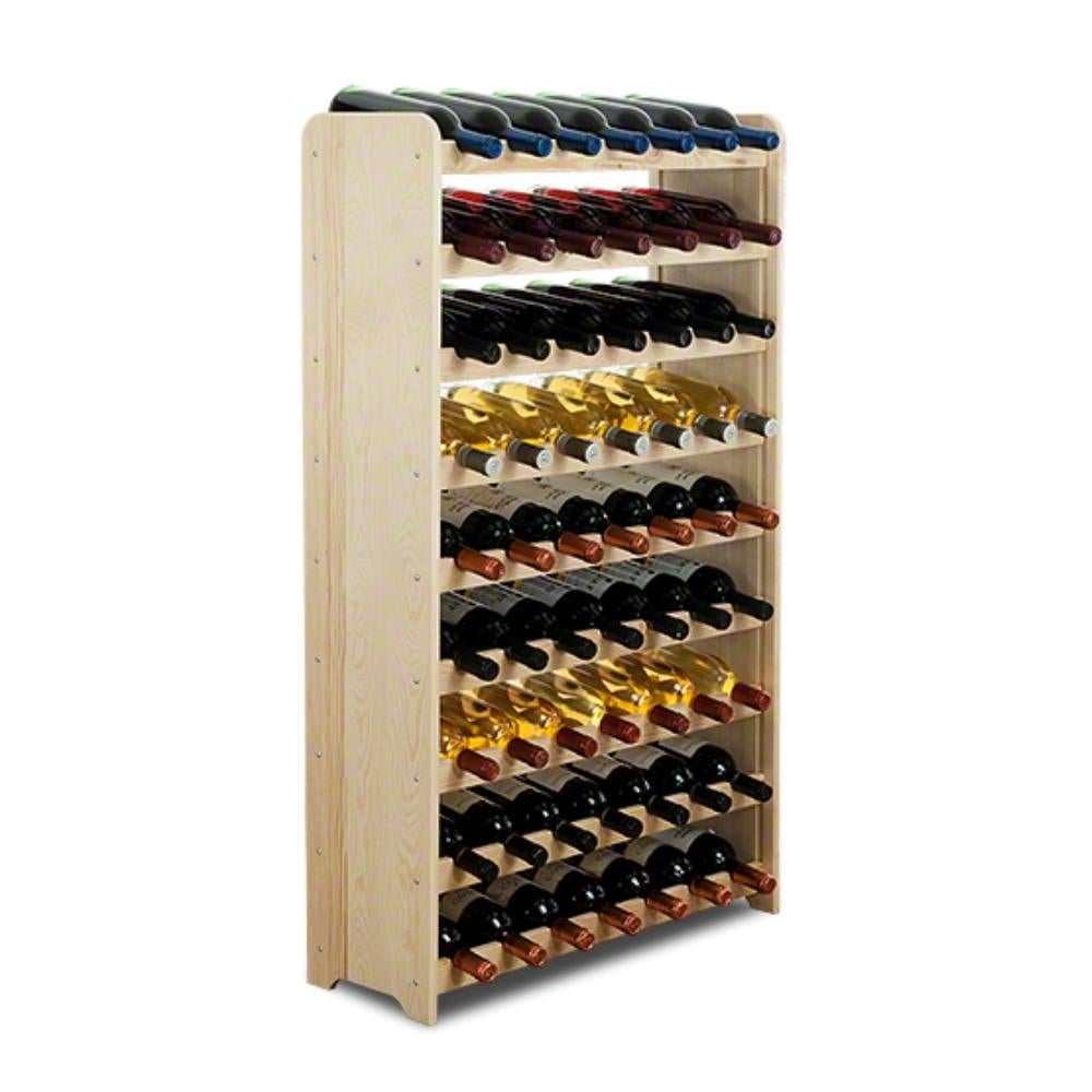 PROREGAL Wijnrek Pinot Vine C HxBxD 112,8 x 72,8 x 26,5 cm 63 Flessen Massief grenenhout Natuurlijk Onbehandeld