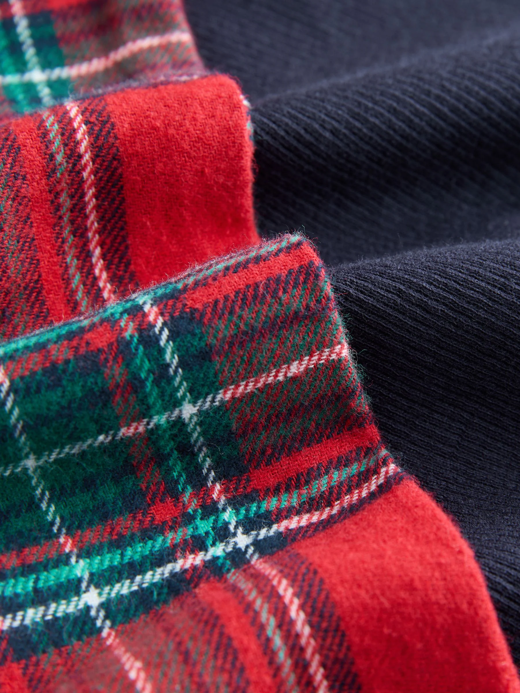 Rood met Schotse ruit - Matching Family Kerstmis pyjama met lange mouwen