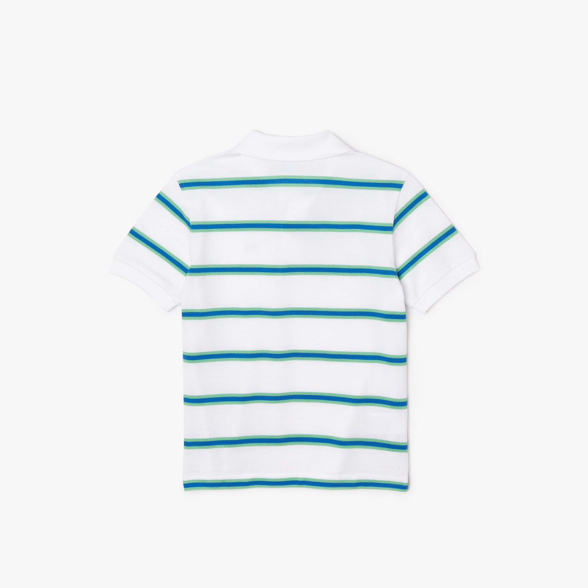 Polo garçon Lacoste à rayures en petit piqué de coton Polos - Blanc - Lacoste - Enfant