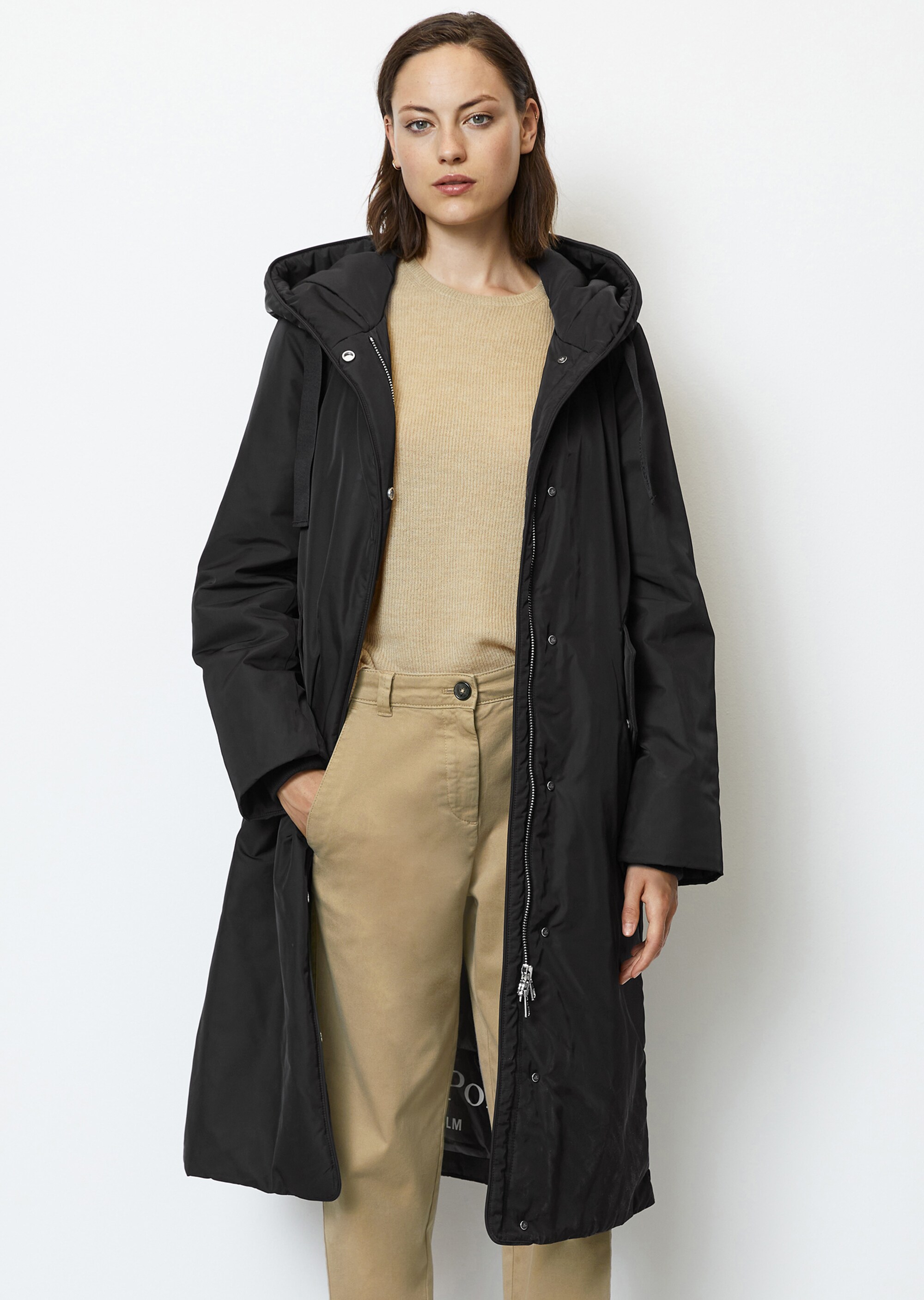 Wattierter Parka regularaus recyeltem Polyester-Twill WR