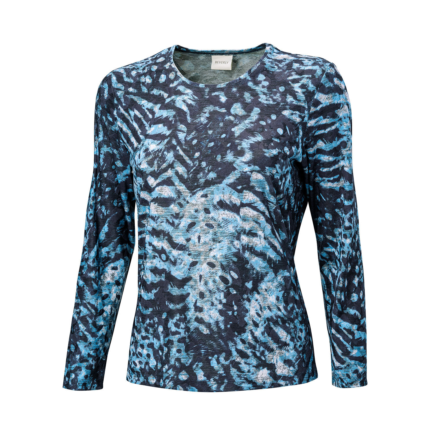 Langarmshirt mit abstraktem Animalprint