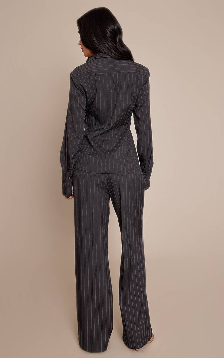 Charbon Pantalon Tailleur À Fines Rayures Coupe Tall