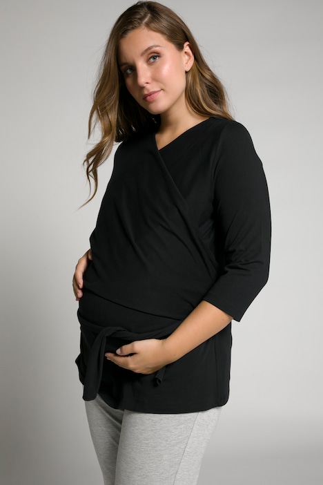 Bellieva-Wickelshirt, Skin to Skin, Rundhals, GOTS