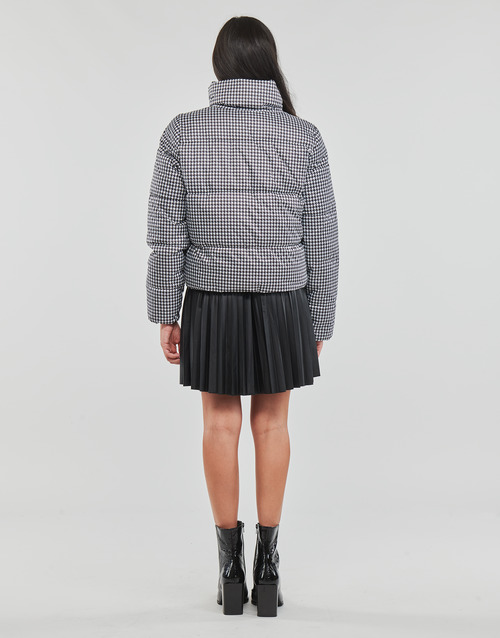 Only - ONLTABITTA CHECK SHORT PUFFER CC OTW - Noir / Blanc