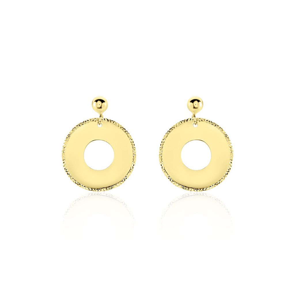 Boucles D'oreilles Pendantes Or Jaune Amaranthie