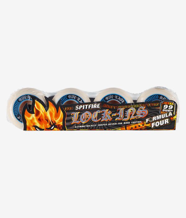 Spitfire Formula Four Lock Ins Rollen (white blue) 53 mm 99A 4er Pack