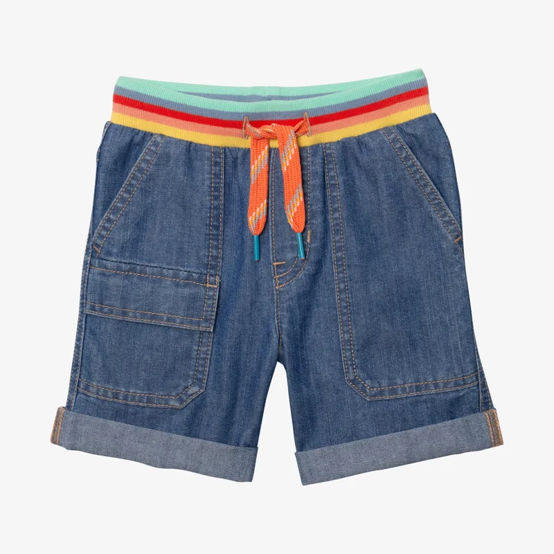 Bermuda bébé garçon jean rayures bleu Catimini Bleu
