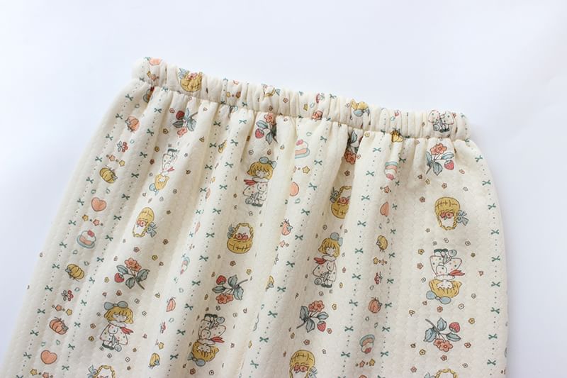 Dogini - Pyjamabroek met elastische taille en rechte pijpen en patroonprint