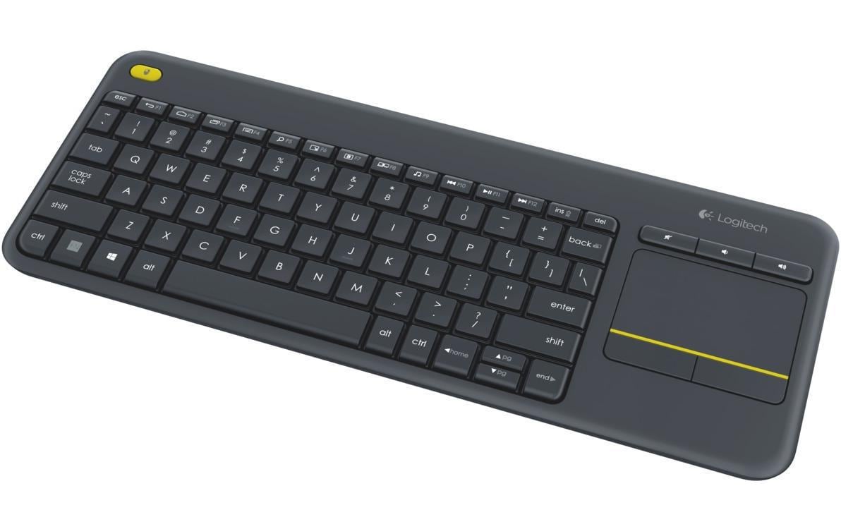 Tastatur K400 Plus US-LayoutKabellose Tastatur mit Touchpad, dunkelgrau