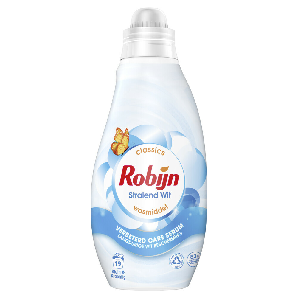 Robijn Klein & Krachtig Wasmiddel Stralend Wit 19 Wasbeurten665 ml