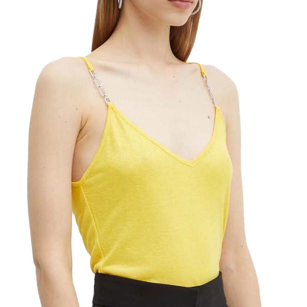 Morgan Débardeur Jaune Femme Morgan Baqua