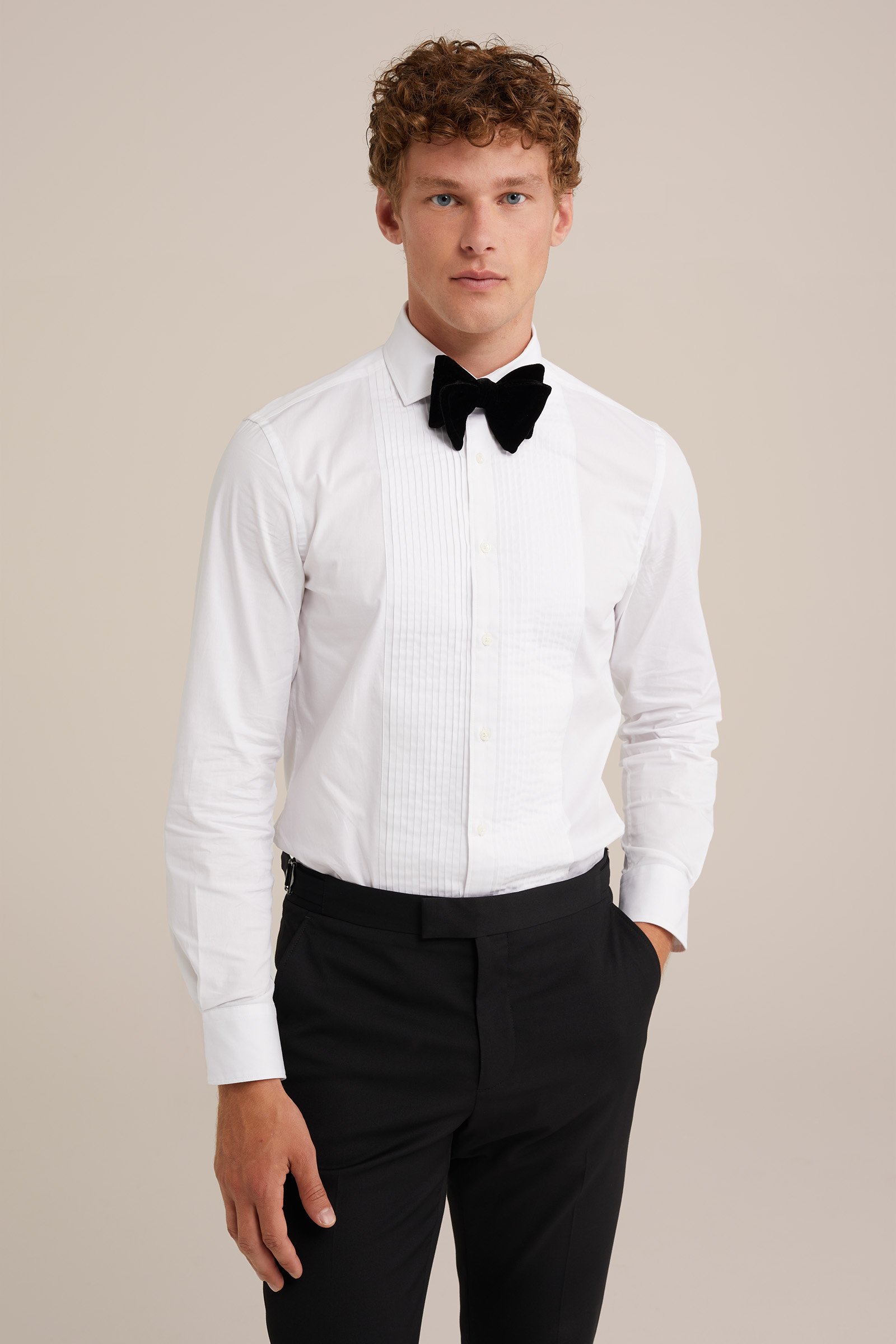 tuxedo overhemd met stretch WE Fashion Wit