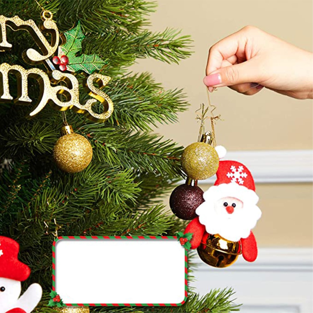 (20er Set) Christbaumkugel Aufhänger Stern Metall Ornament Haken für Weihnachtsbaum Kugeln - Silber