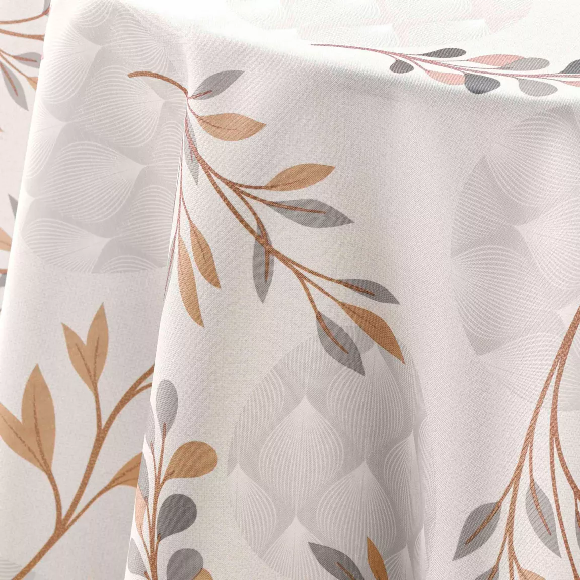 Nappe ronde anti tache (180 cm) Manola Ecru