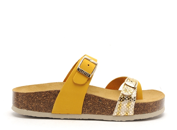 Plakton mules et sabots plats femme cp bombay jaune