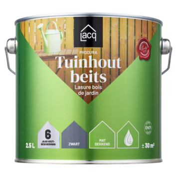 Lacq Tuinhout beits dekkend zwart 2,5 liter