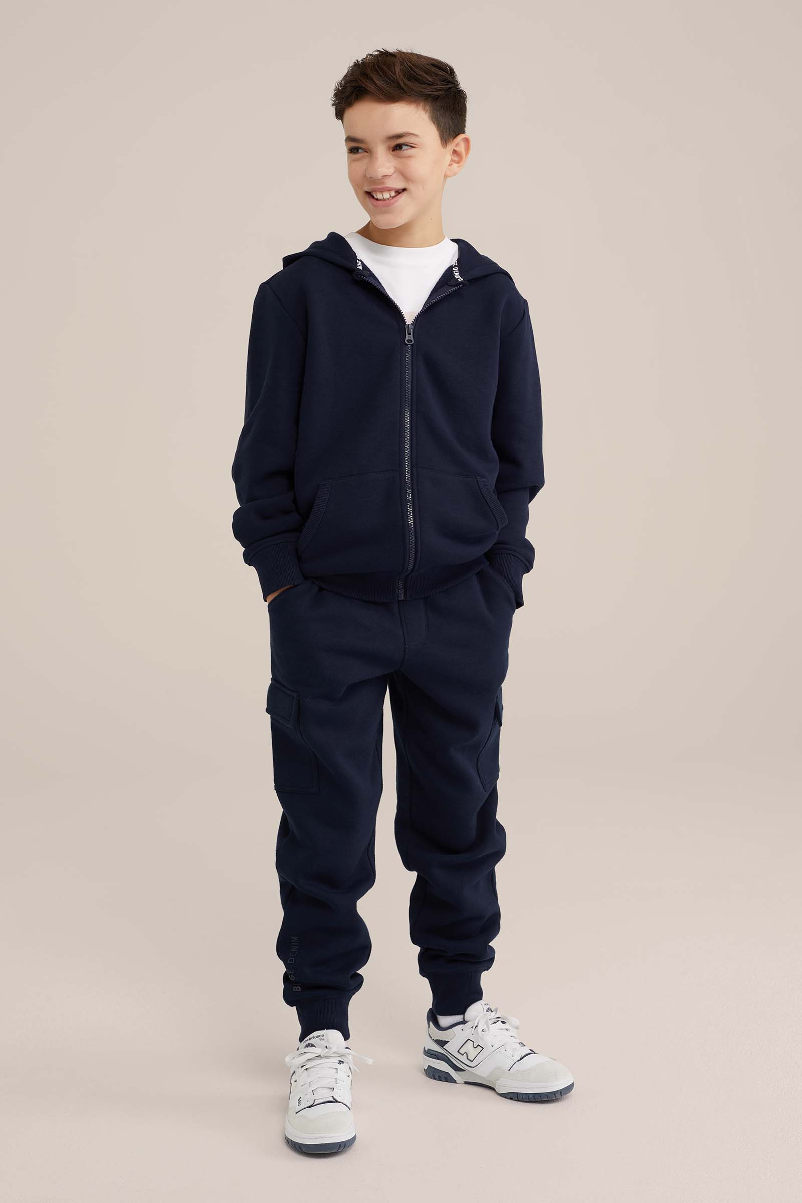 Jongens joggingbroek met cargozakken Blue Ridge Donkerblauw