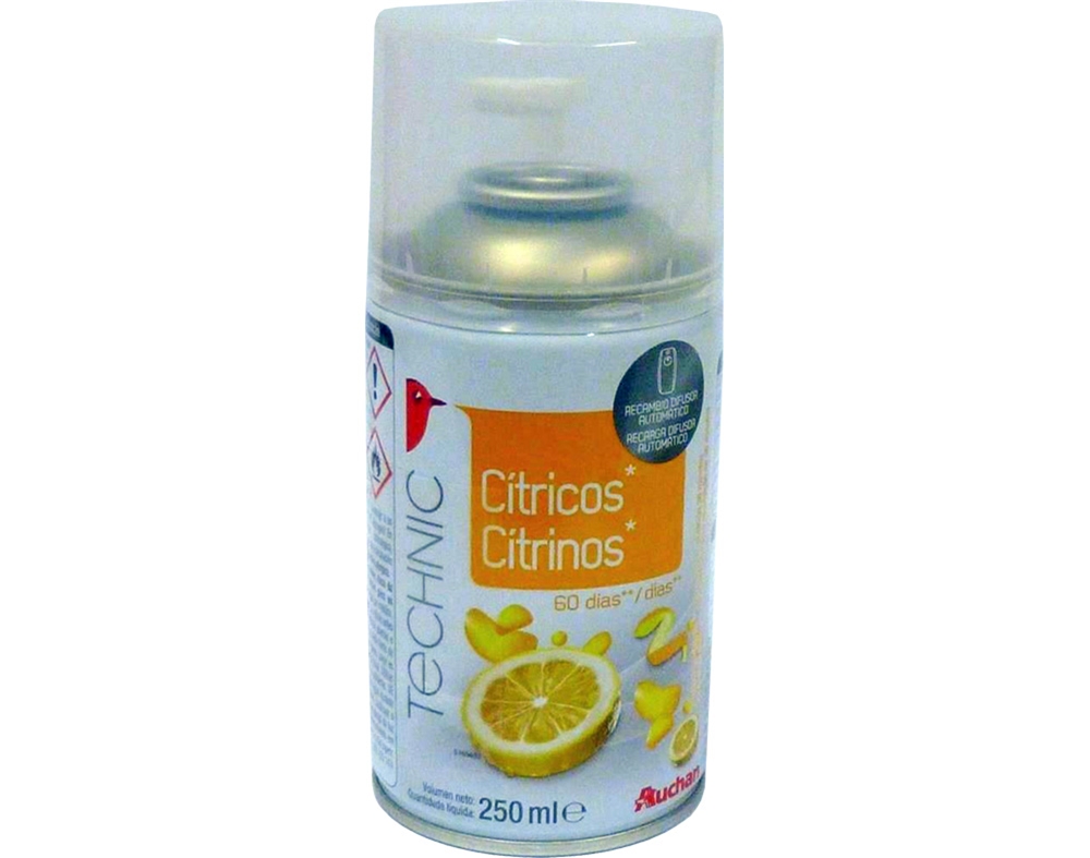 DIFUSOR AUCHAN AUTOMÁTICO RECARGA CITRINOS 250ML