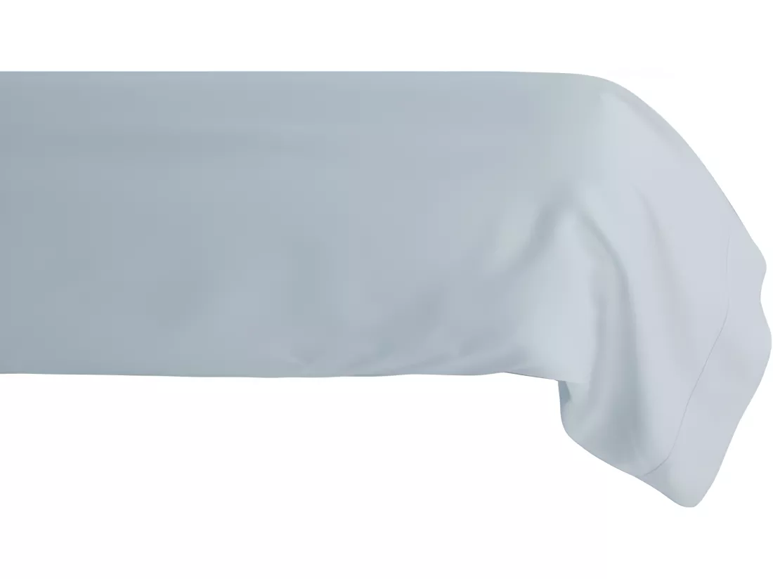 Taie de traversin percale pur coton peigné longues fibres 80 fils/cm² Vent du sud - Glacier - 43 x 195 cm