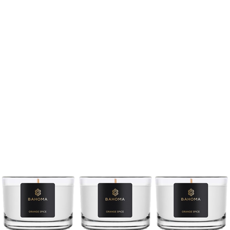 Bougies parfumées - Orange Spice - Agrumes & vanille - 3 x 80 g