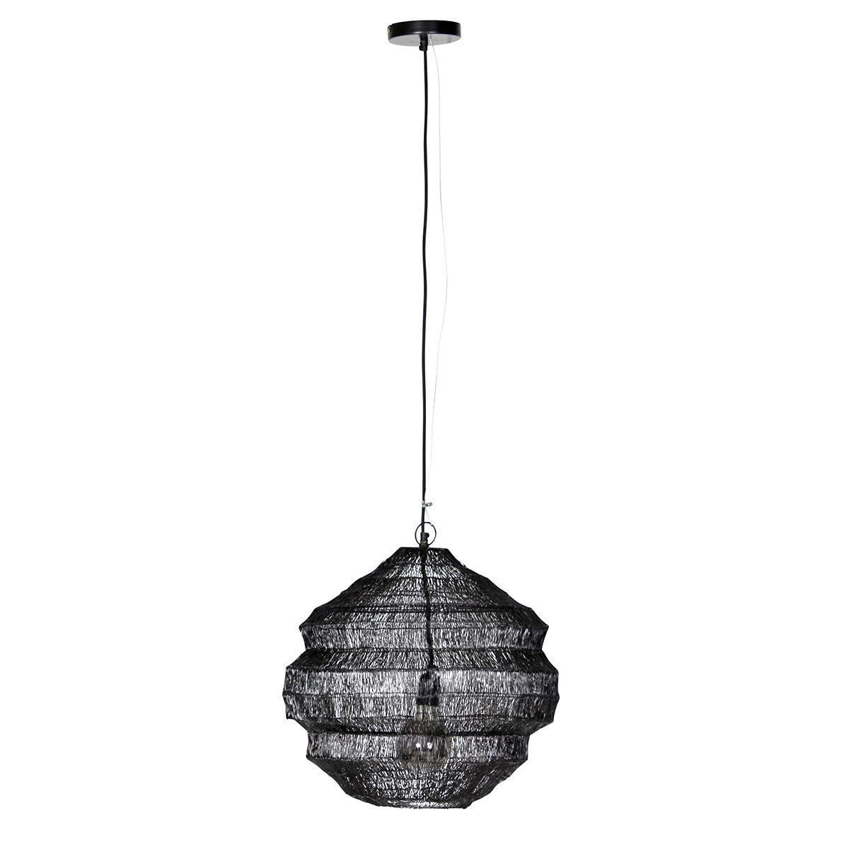 Oosterse hanglamp zwart 45 cm x 40 cm - Vadi