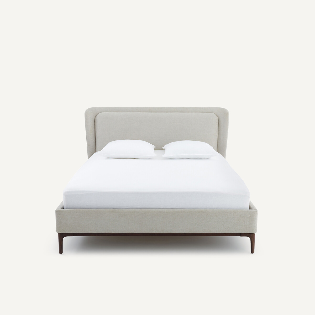 AM.PM<br>Cama com cabeceira e estrado de ripas, Jabote