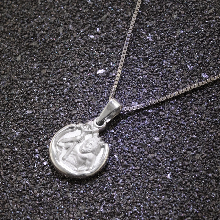 trendor Wassermann Sternzeichen mit Halskette 925 Silber Ø 15 mm silver