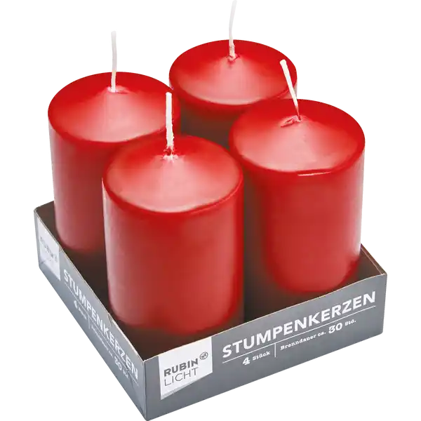 Stumpenkerzen Rot 110 x 60mm