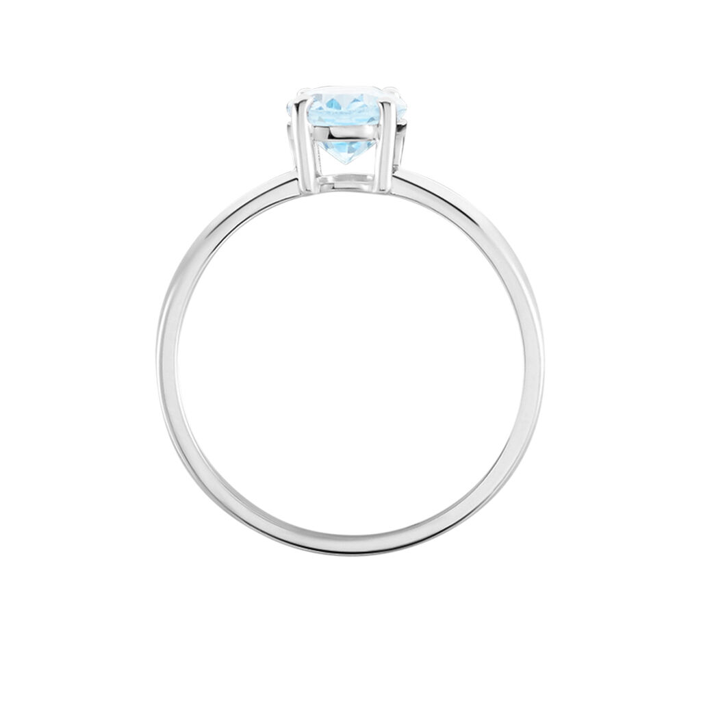 Bague Cassius Or Blanc Topaze Bleu Sky