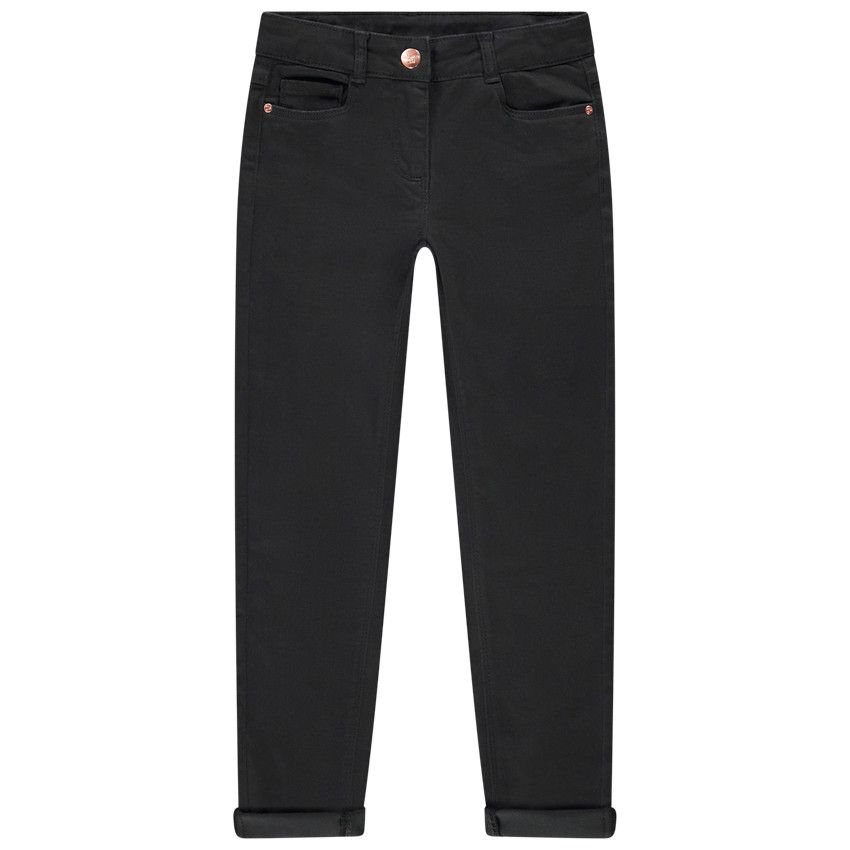 Pantalon en twill uni pour fille - Noir