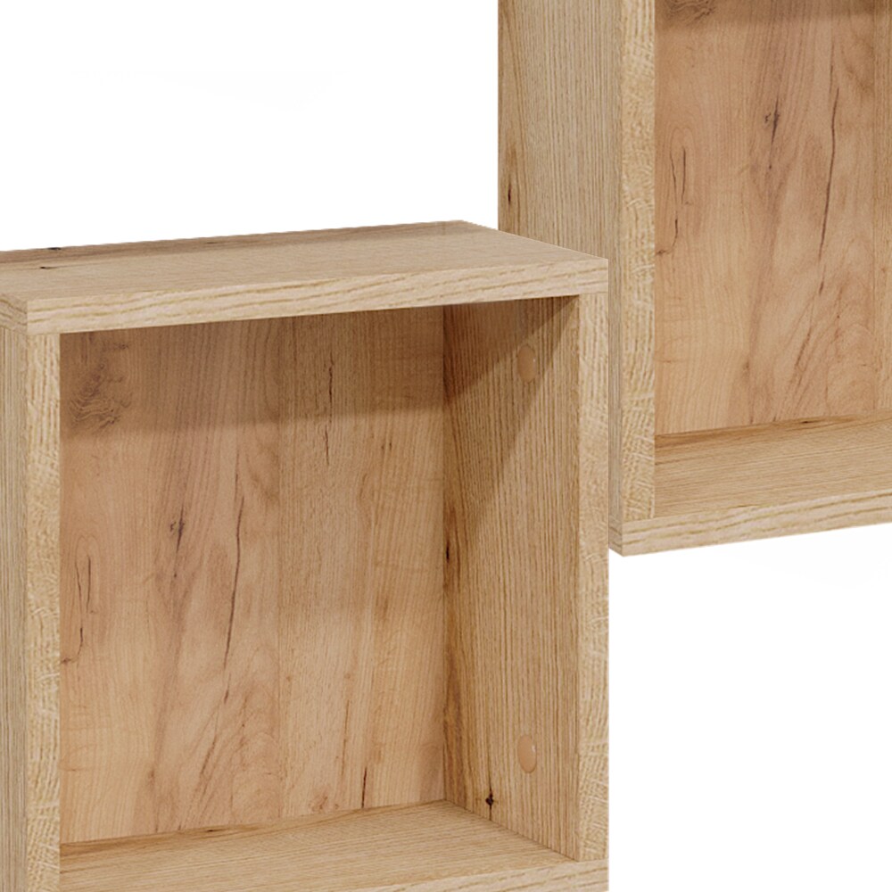 Vicco Wandregal Rudi 2er Set hängend, 30 x 30 cm, Eiche Evoke Mintgrün, Ablage