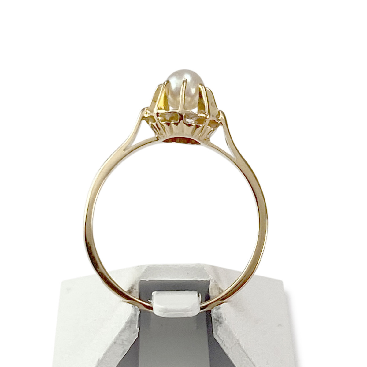 Bague d'occasion or 750 jaune perle de culture