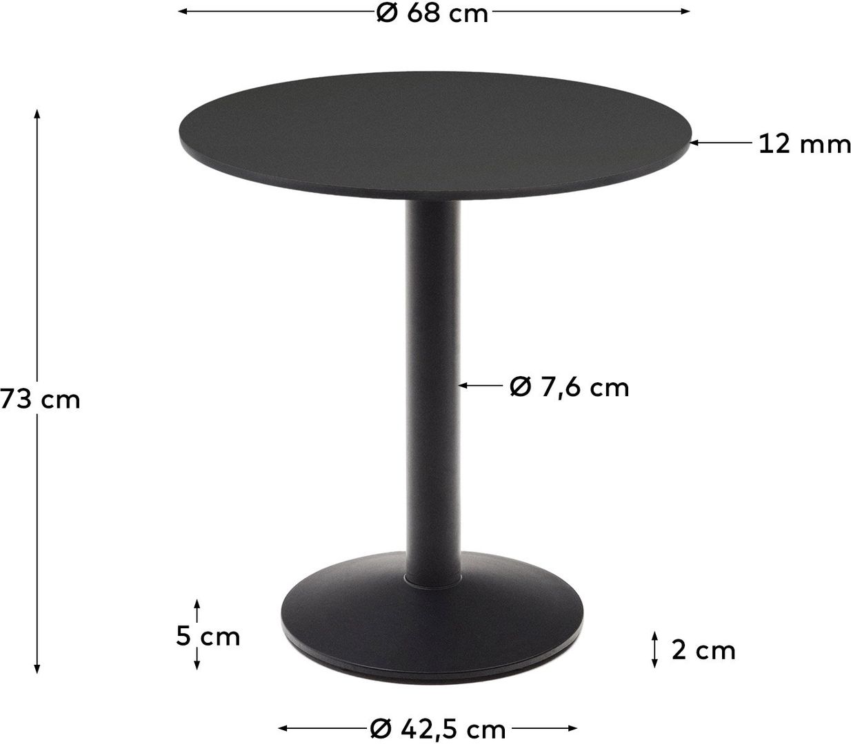 Kave Home   Esilda Outdoor Bistrotafel