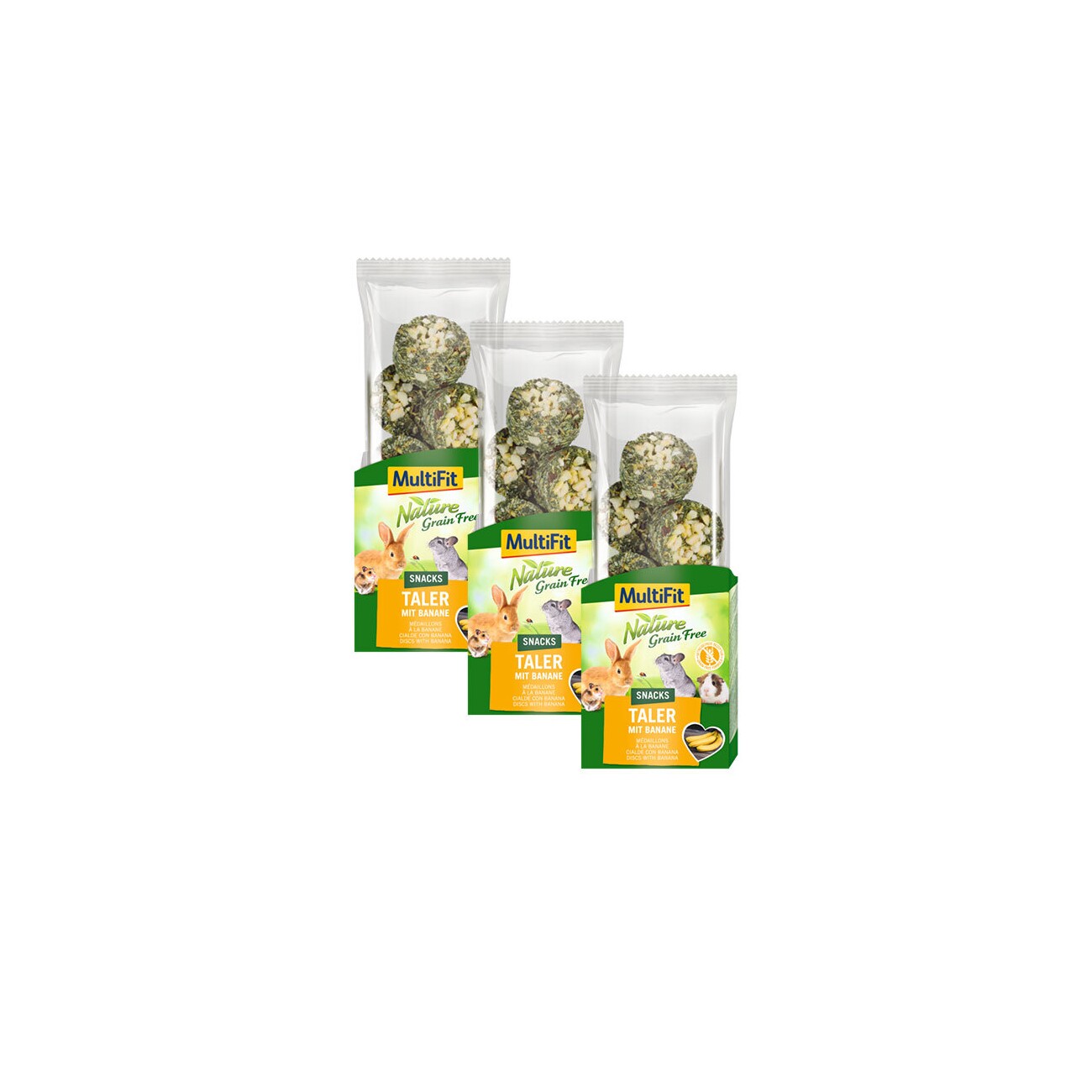 MultiFit Nature Grainfree Taler 3x100 g mit Banane