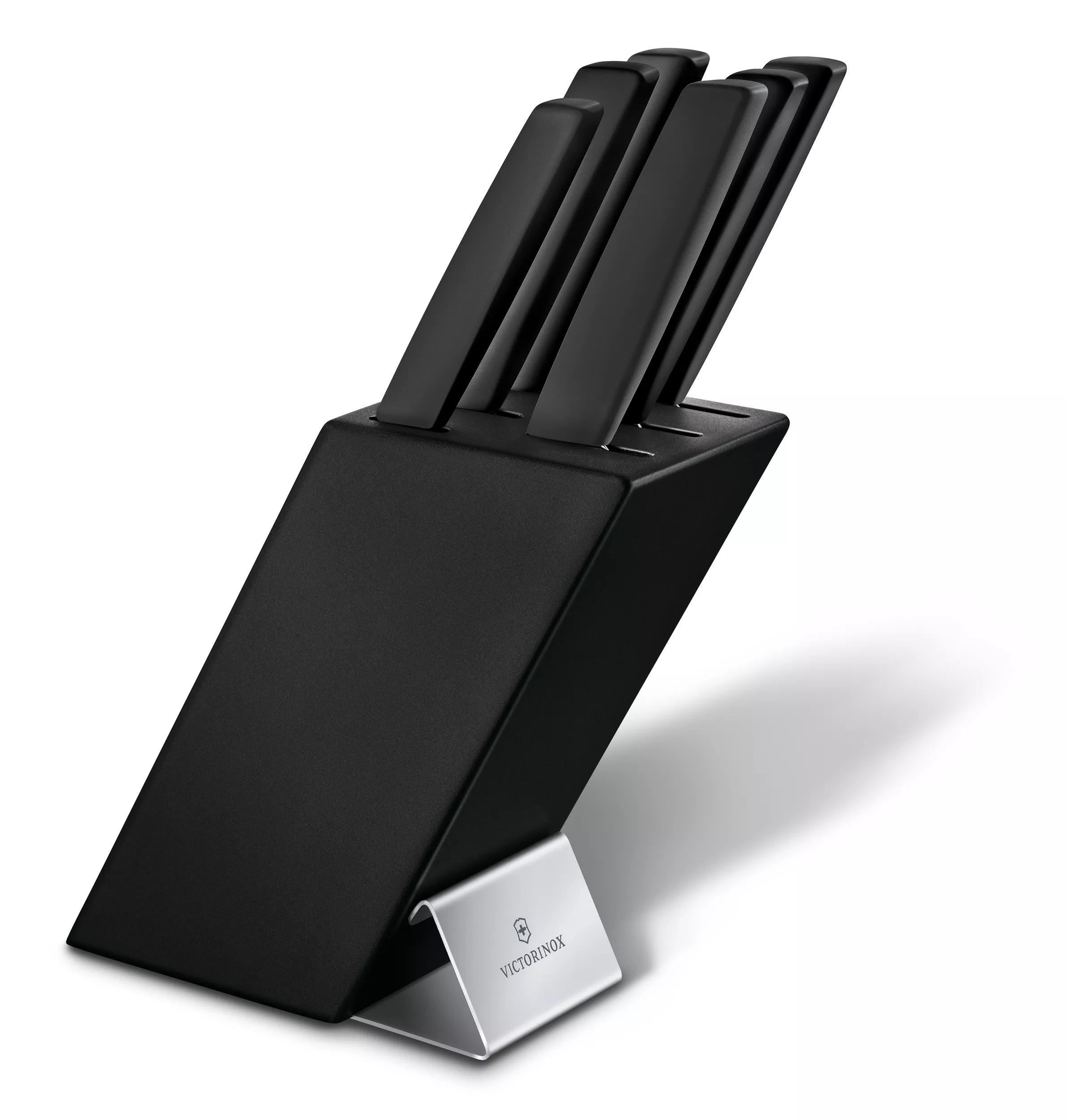 Swiss Modern Messerblock, 6-teilig-schwarz