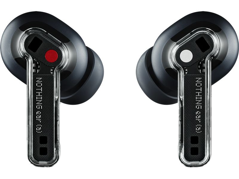 Nothing Ear Wireless In-Ear-Kopfhörer Ear (a) 3.Gen. Schwar Transparente In-Ear-Kopfhörer mit aktiver Geräuschunterdrückung