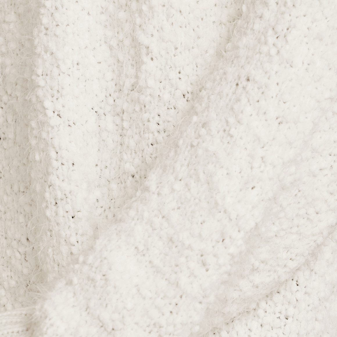 Gina Damen Strickpullover mit Noppengarn cremeweiss