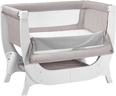 Shnuggle Air Bedside Crib, Stone Grey