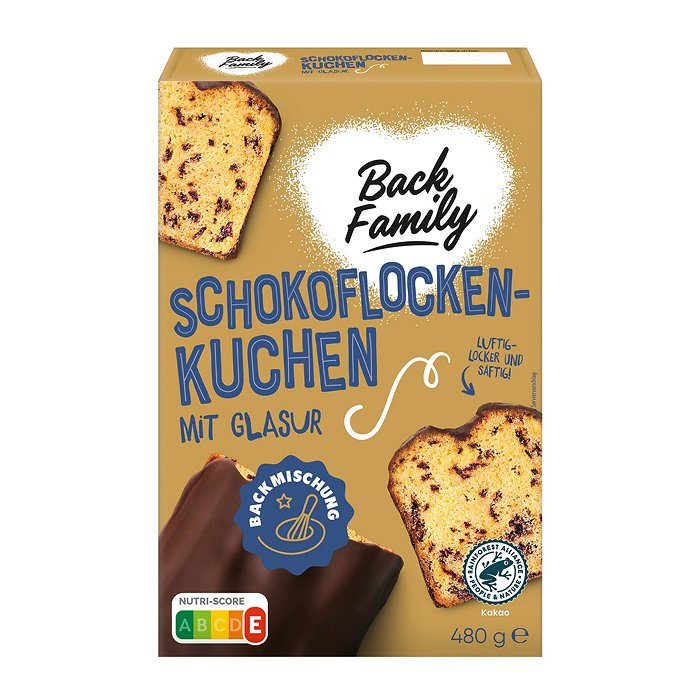 BACK FAMILY Backmischung 480 g, Schokoflocken