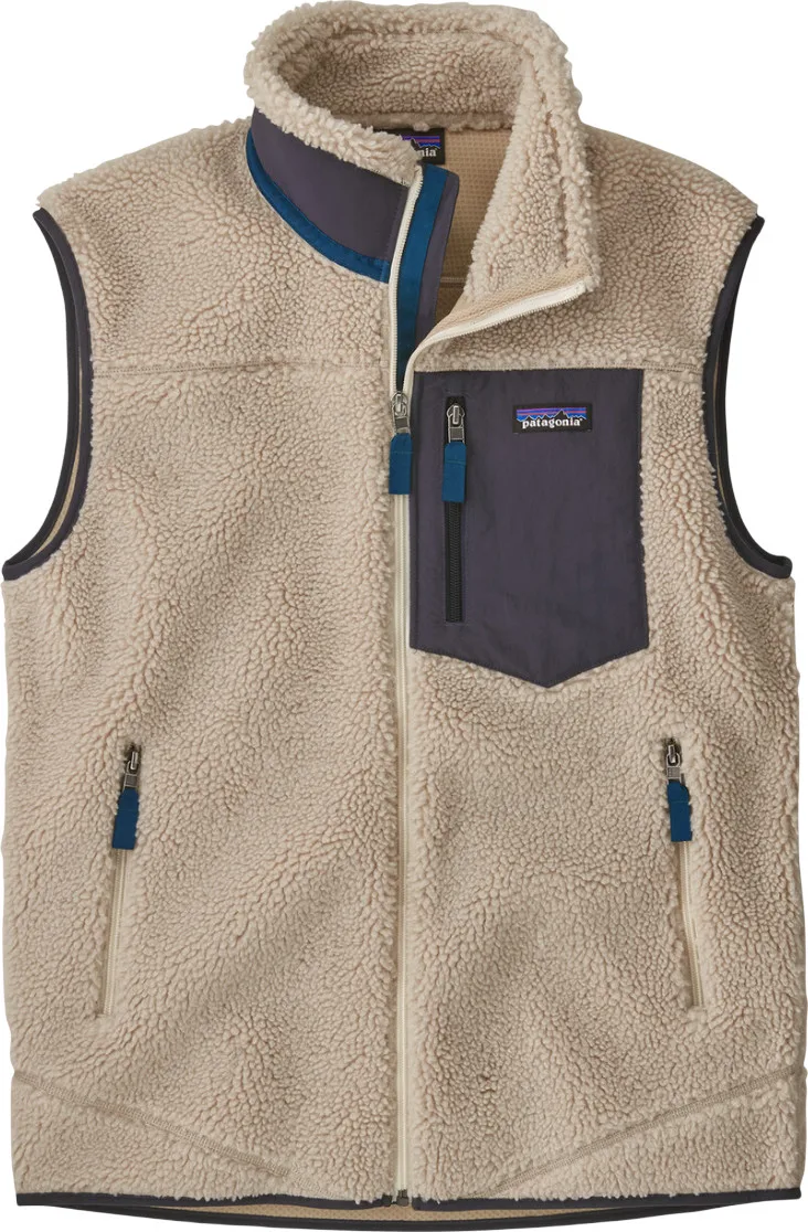 Patagonia Men's Classic Retro-X Vest Natural W/smolder Blue
