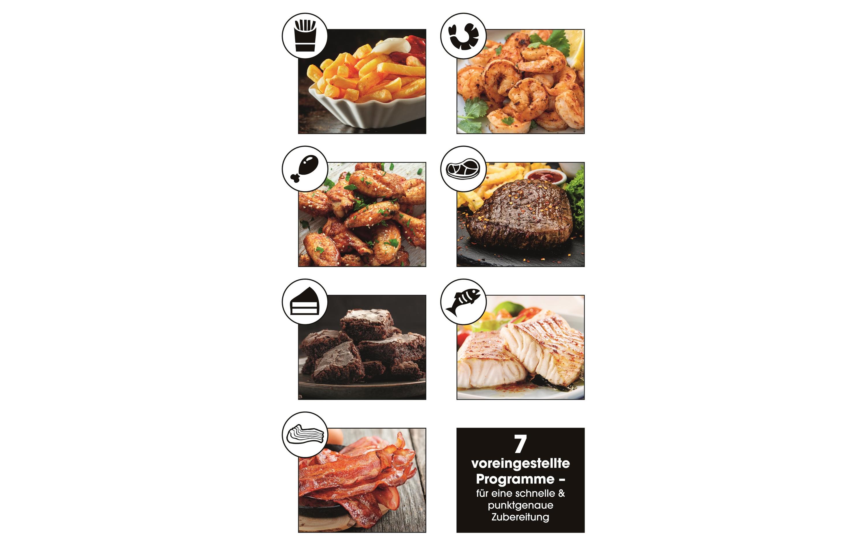 Heissluft-Fritteuse Digital 4 lVielseitiges Kochgerät mit Heissluft