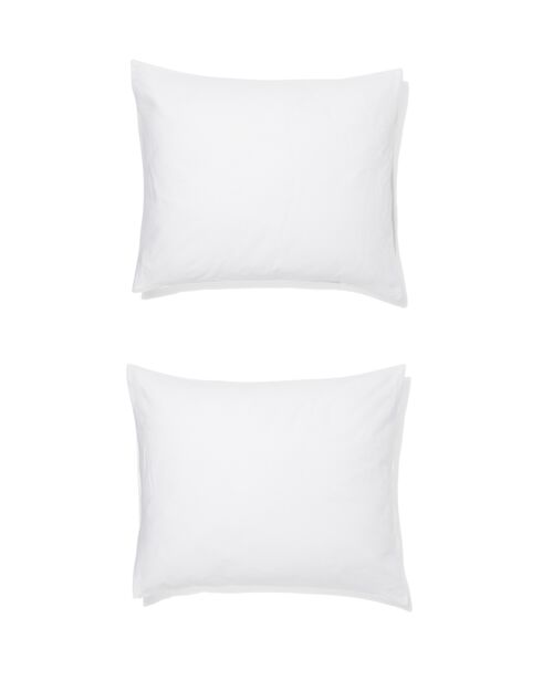 2 taies d’oreiller coton 60x70