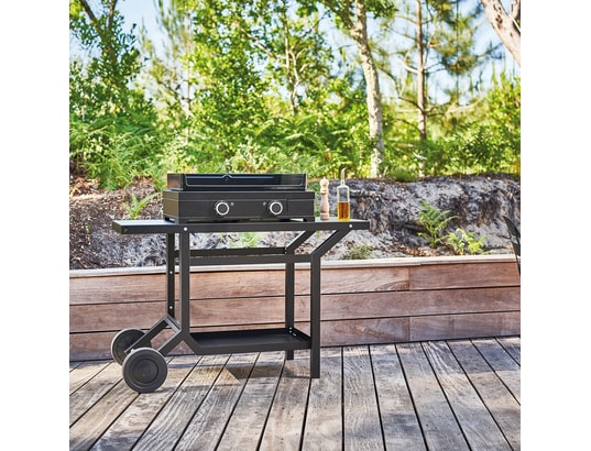 FORGE ADOUR - Plancha Modern électrique, 60 cm, Chassis noir et gris