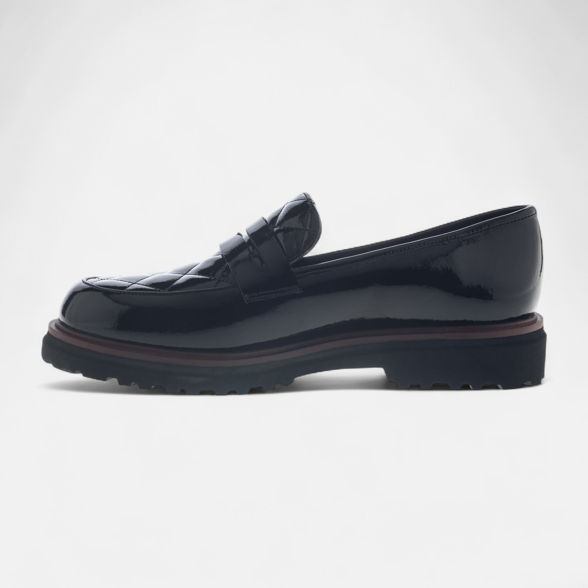 Mocassins Femme noir vernis