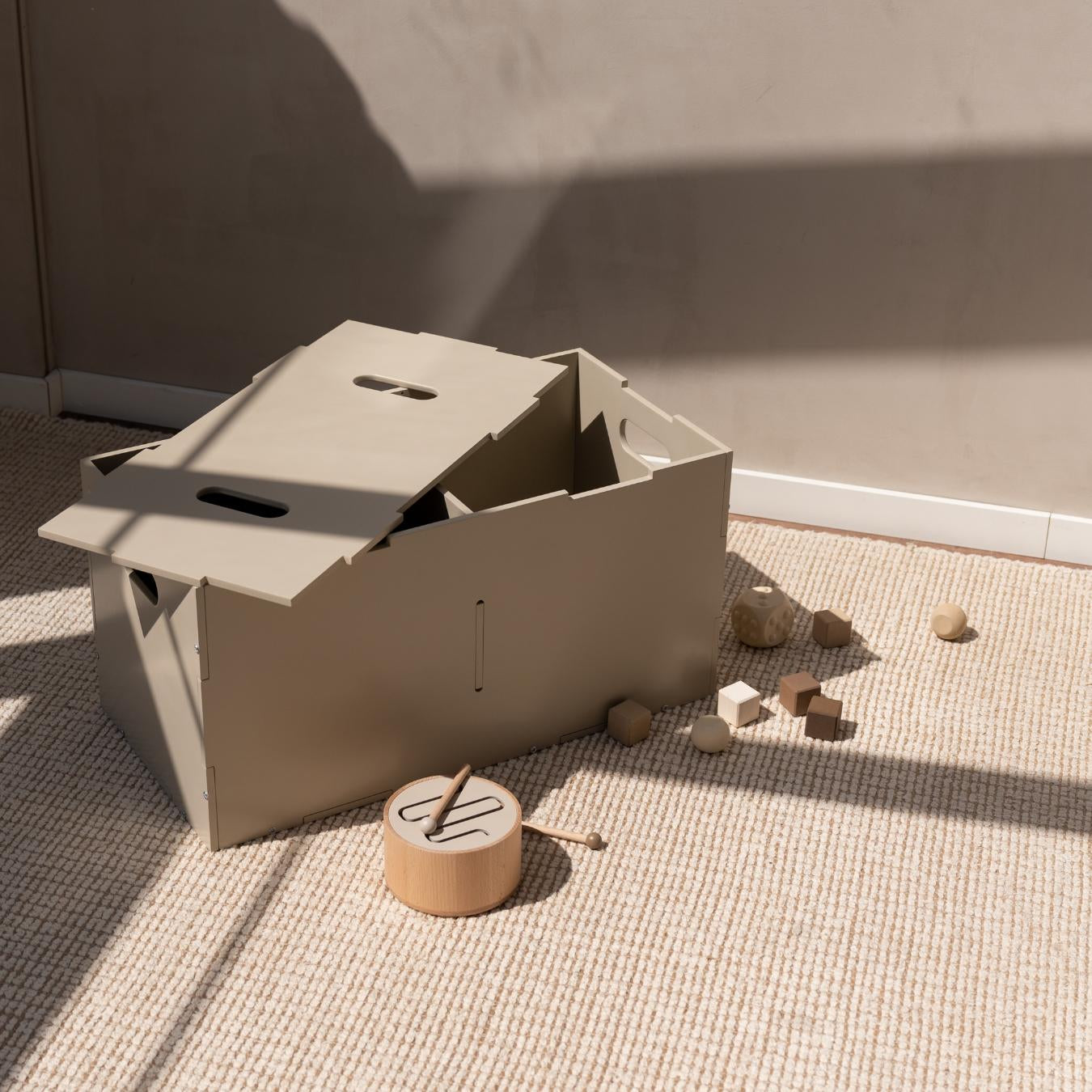Cube Long opbergbak beige