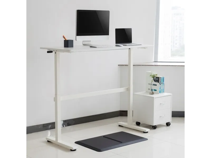 Ergo Office manuelt hæve-/sænkebord, maks. 40 kg, maks. højde 117 cm, med hæve-/sænkebord, ER-401 W